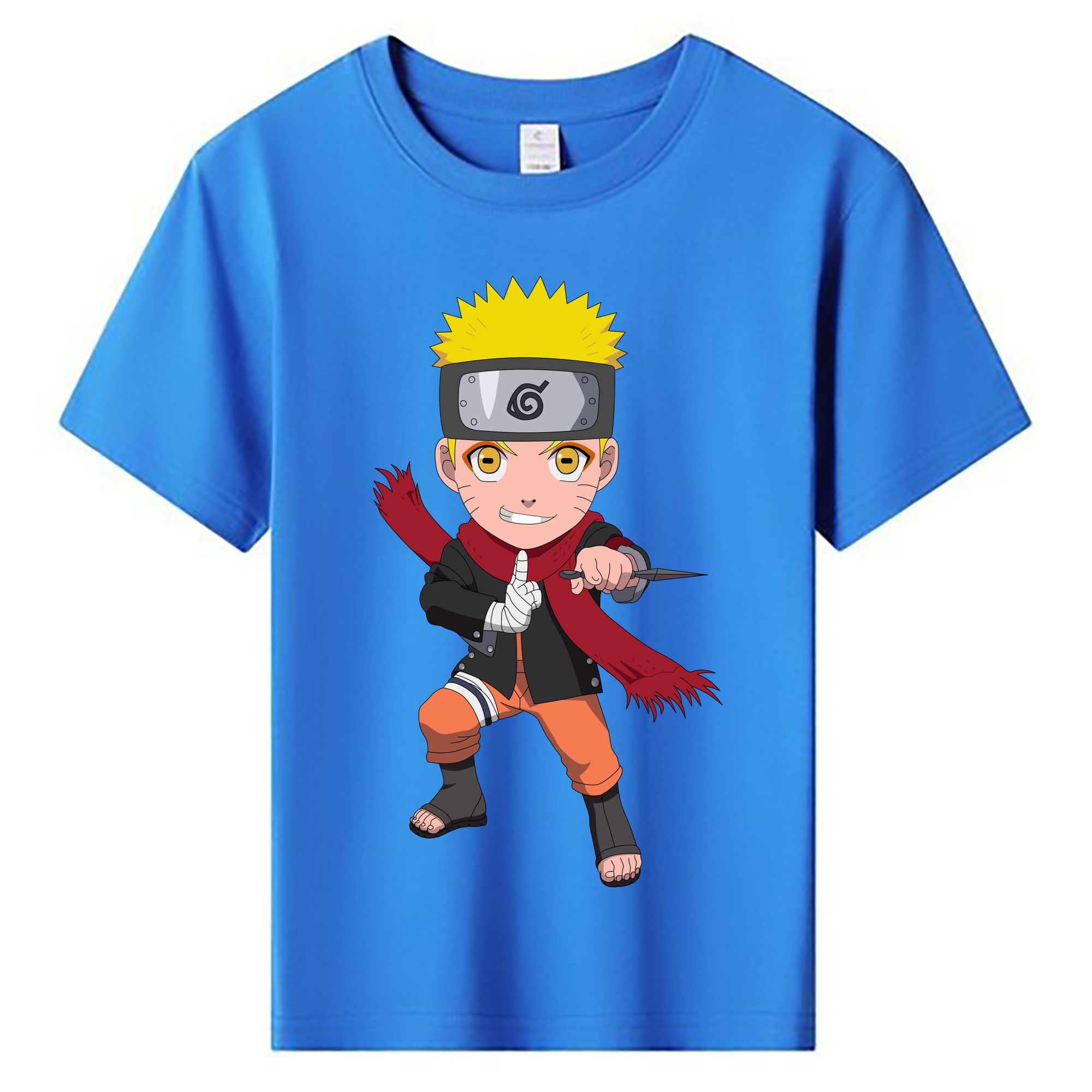 （画像用） NARUTO -ナルト- うずまき ナルト Uzumaki Naruto 綿100％キッズTシャツ（フロントプリント）